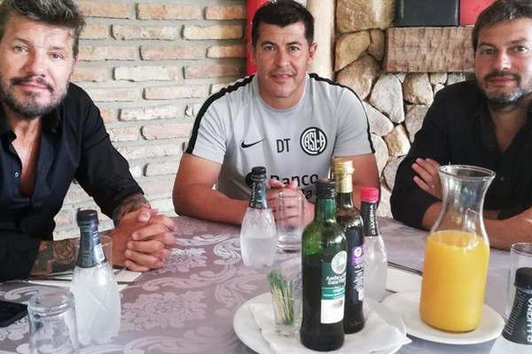 El Santo se entrena con Lammens y Tinelli presentes 