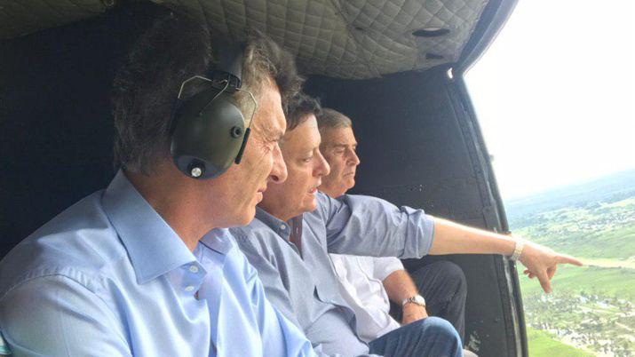 Mauricio Macri sobrevoloacute las zonas inundadas de Chaco
