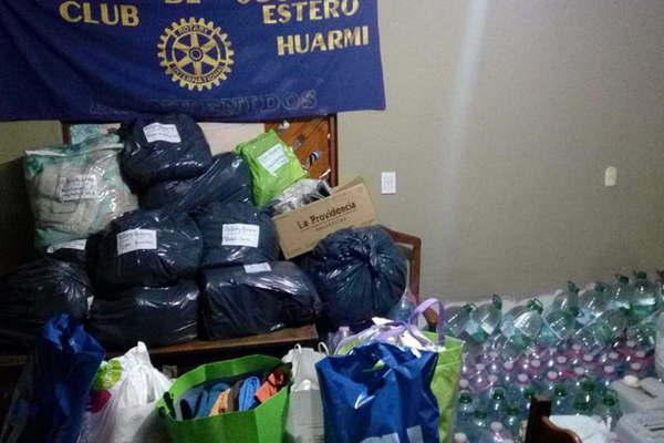 El Rotary Club Huarmi colabora con los afectados por las inundaciones
