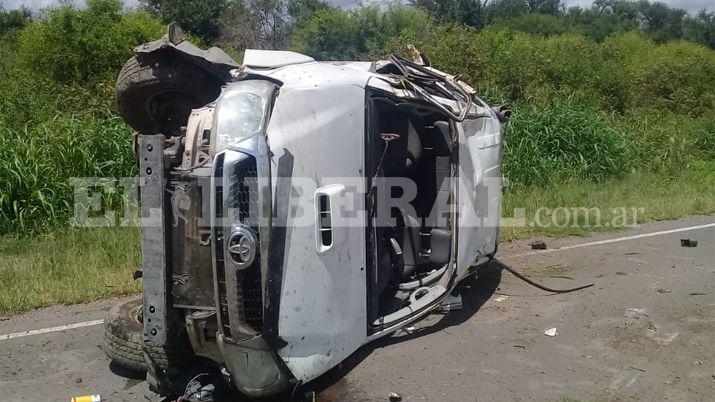 Ruta 34- un hombre sufrioacute heridas al volcar con su camioneta