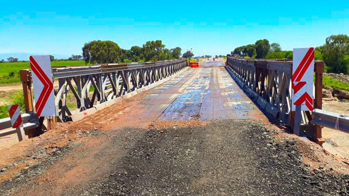 Quedoacute habilitada la circulacioacuten por el puente Bailey en la ruta 34