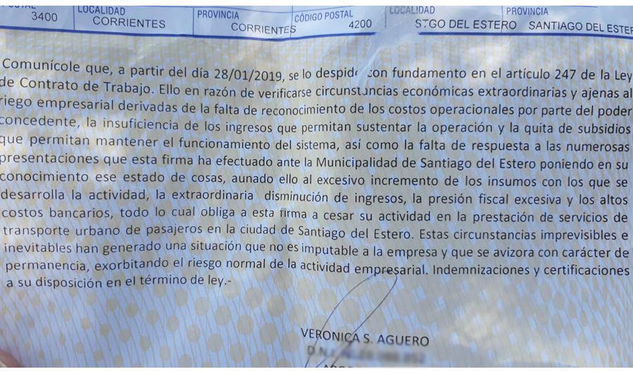 Ersa envioacute telegramas de despido a todos sus choferes