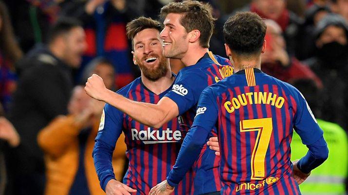 Barcelona arrasoacute con el Sevilla y pasoacute a la siguiente ronda