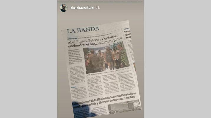 Abel Pintos compartioacute en su Instagram las publicaciones de EL LIBERAL