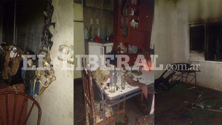 Una casa se incendioacute por completo y tres nintildeos se salvaron por segundos