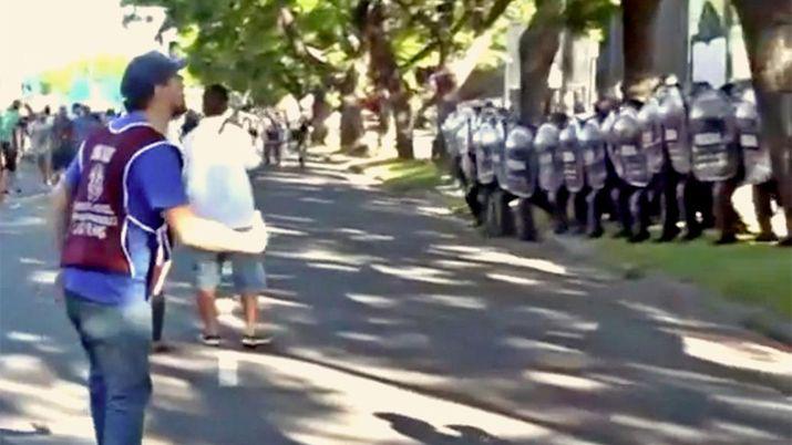 Incidentes durante una marcha a favor de Nicols Maduro