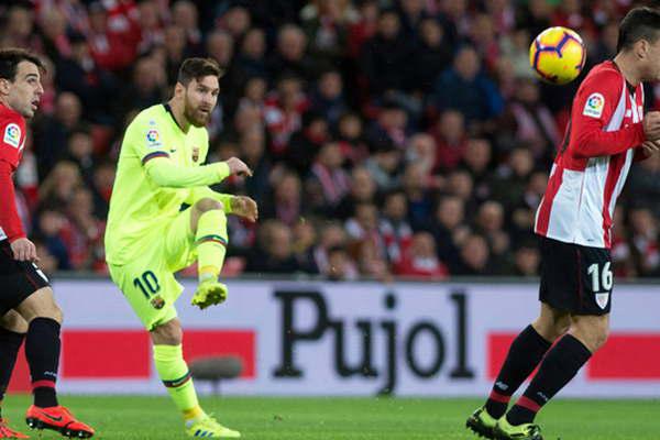 Lionel Messi fue titular en el empate sin goles con Athletic de Bilbao
