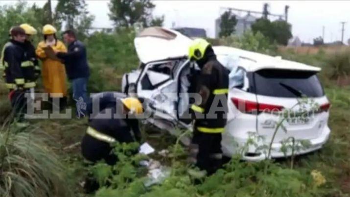 Santiagueño volcó en Buenos Aires y terminó herido