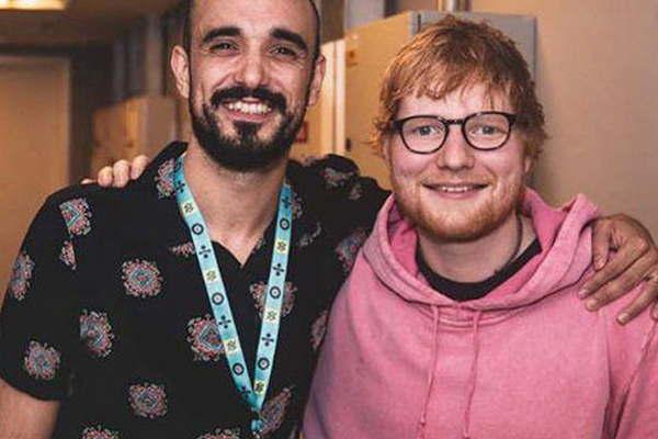 Abel Pintos presencioacute el show de Ed Sheeran y mantuvieron una charla
