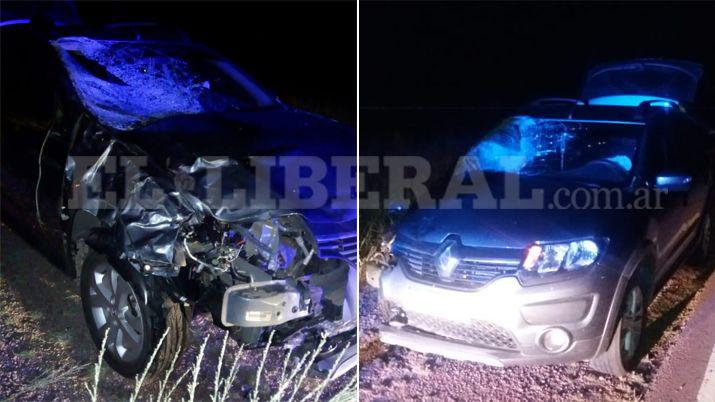 Chocoacute una vaca a gran velocidad y se salvoacute de milagro