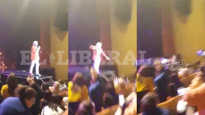 VIDEO Sergio Denis se cayoacute del escenario y terminoacute internando