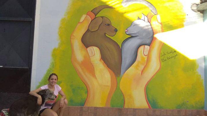 Uno de los murales que se hizo en el lugar