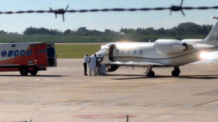 Un avioacuten sanitario trasladoacute a Sergio Denis a Buenos Aires