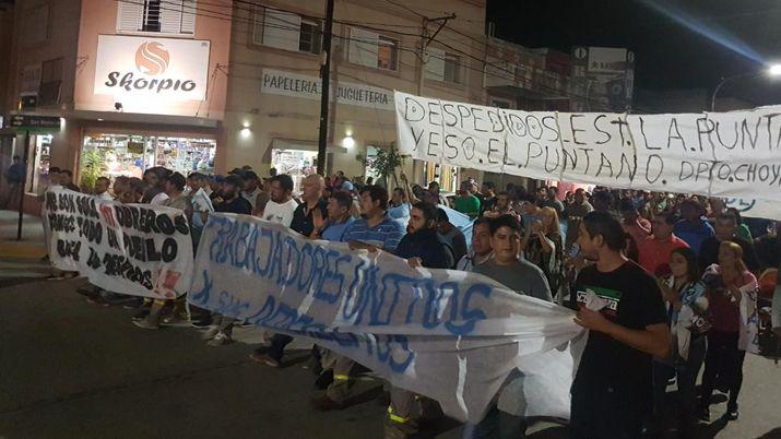Segunda marcha en Friacuteas en  respaldo a los obreros de Viluco