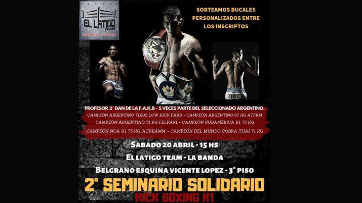 Invitan a seminario de Kick Boxing y K1 en La Banda