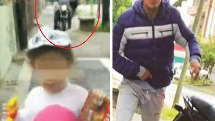 Nintildea de dos antildeos queda en medio de un robo de motochorros que fue filmado