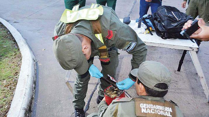 Detienen a ecuatoriano que transportaba casi diez kilos de marihuana ocultos en un matafuego