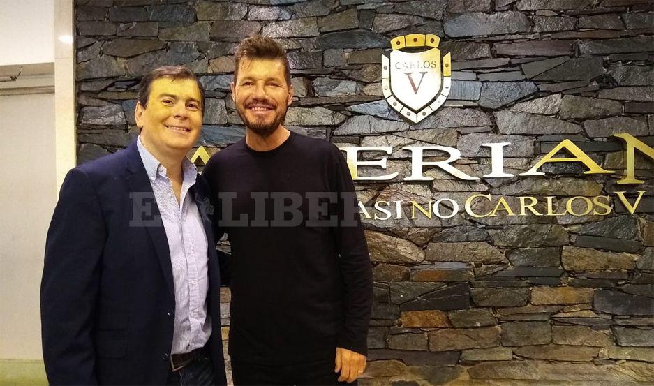 El Gobernador Zamora se reunioacute con Marcelo Tinelli en Las Termas