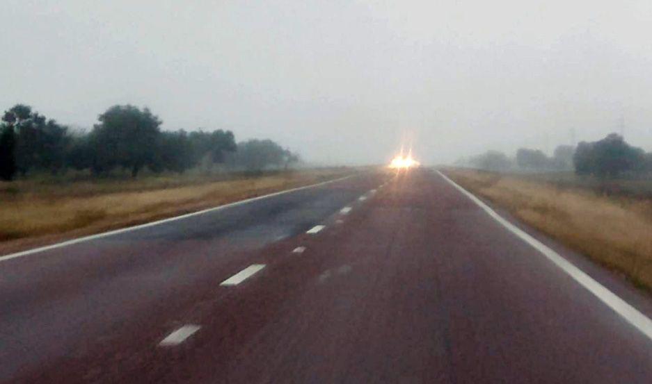 Una densa neblina obliga a transitar con cuidado por Ruta 9