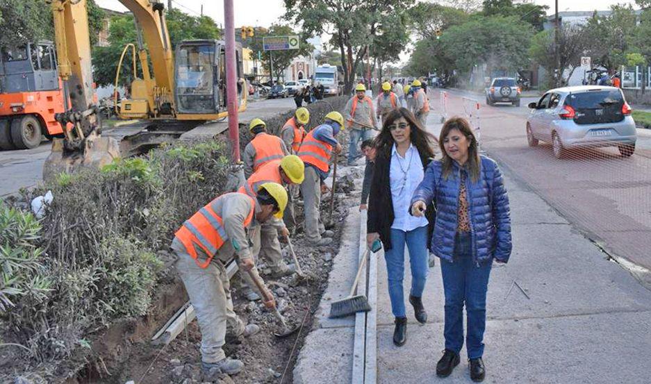 Fuentes destacoacute las obras de mejora sobre la avenida Belgrano norte