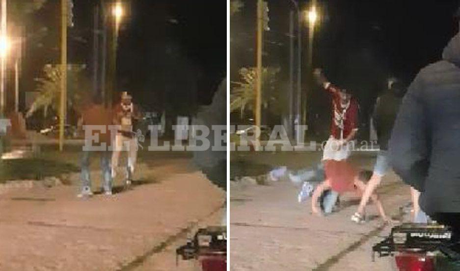 Feroz pelea entre dos jóvenes a la salida de un boliche