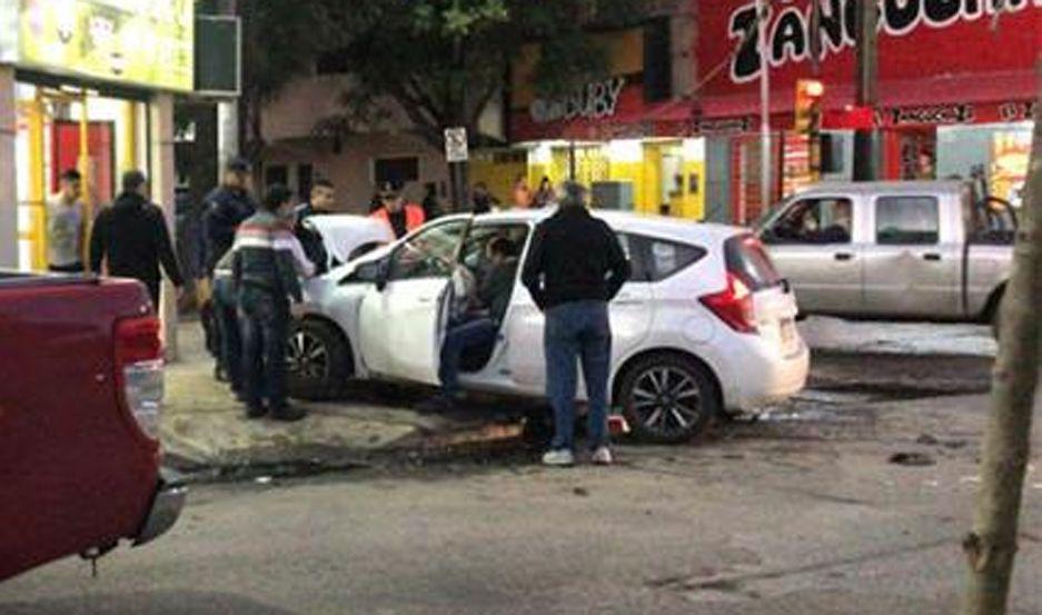 Violento accidente en pleno centro de Santiago