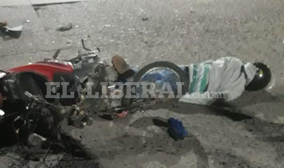 El motociclista herido fue trasladado al hospital Regional