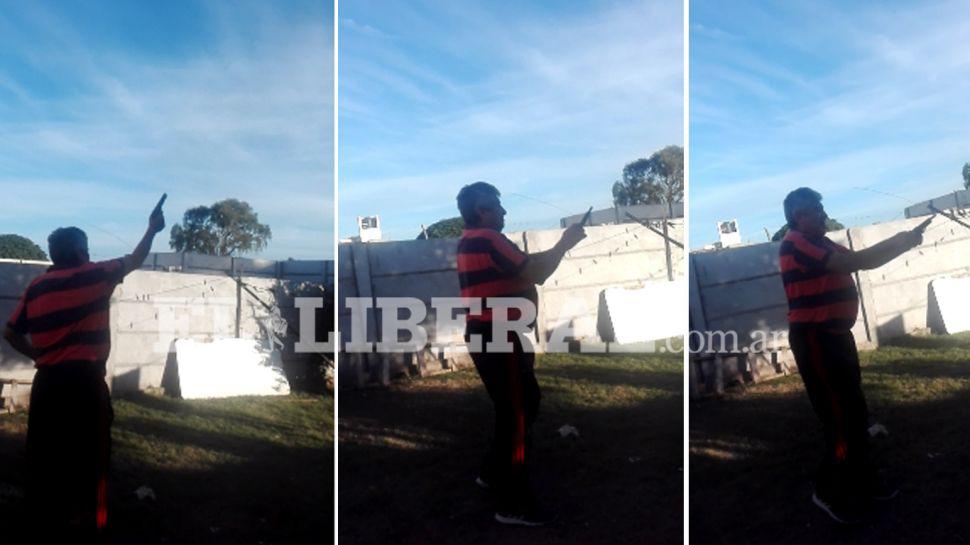 VIDEO  Filman a un cabo de policiacutea festejando el triunfo de Central a los tiros