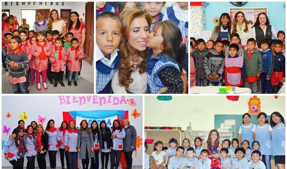 Claudia de Zamora saludoacute a las maestras jardineras en su diacutea