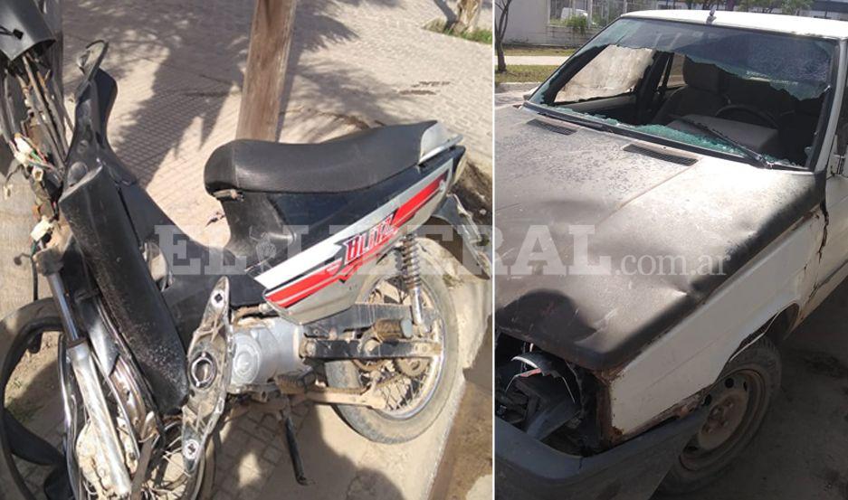Motociclista sufrioacute fracturas al chocar de frente con un auto
