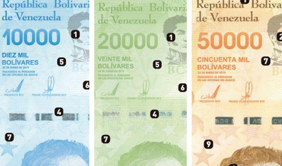 Por la hiperinflacioacuten Venezuela incorpora tres billetes a su moneda