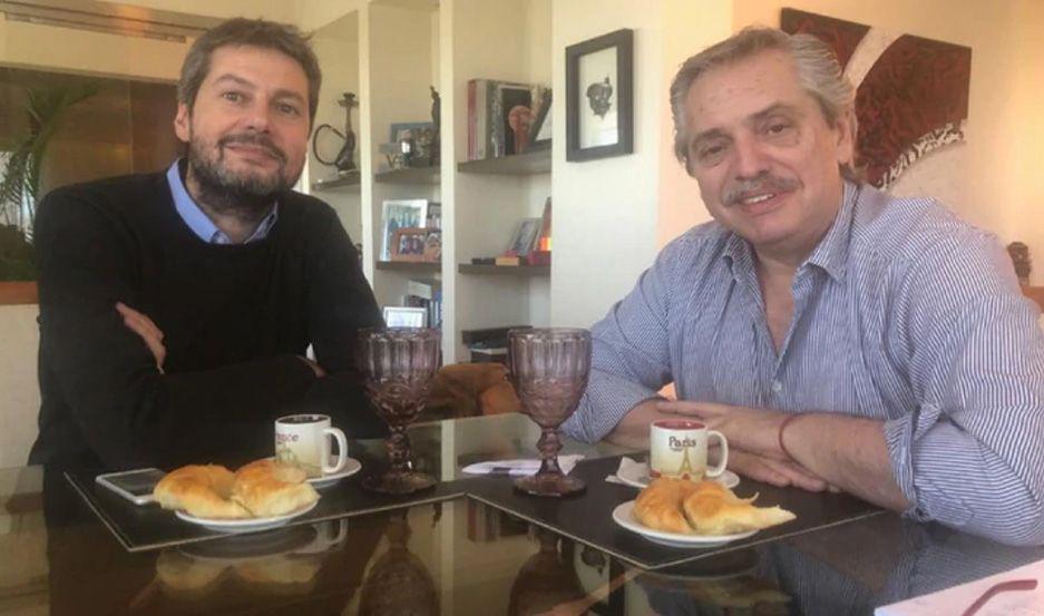 Matías Lammens y Alberto Fern�ndez desayunaron juntos este miércoles