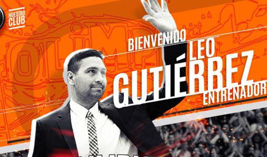 Leo Gutiérrez se convirtió en el nuevo entrenador de Olímpico