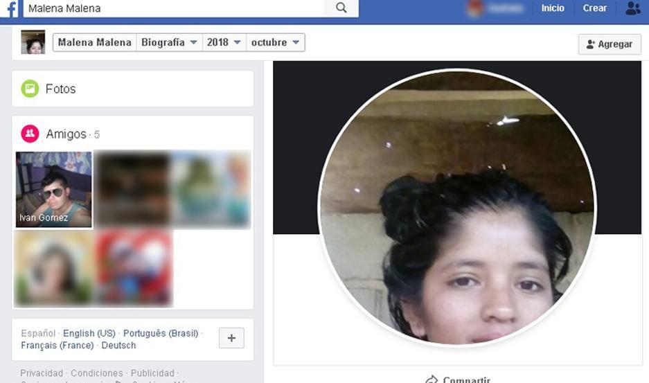 Malena teniacutea como amigo en su Facebook a Gordo NtildeoNtildeo