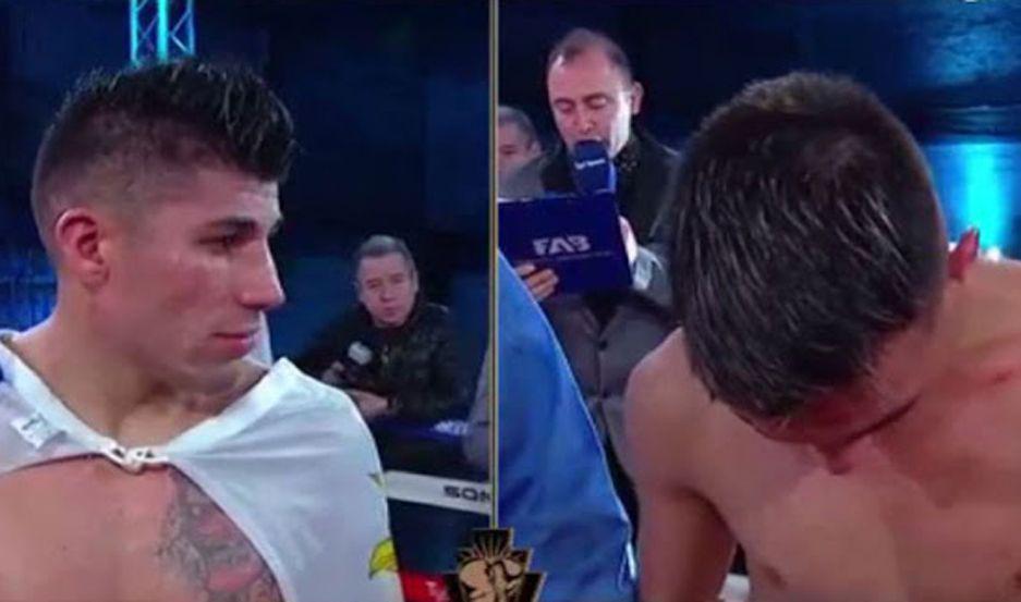 VIDEO  Boxeador se desvanecioacute tras escuchar el fallo de la pelea