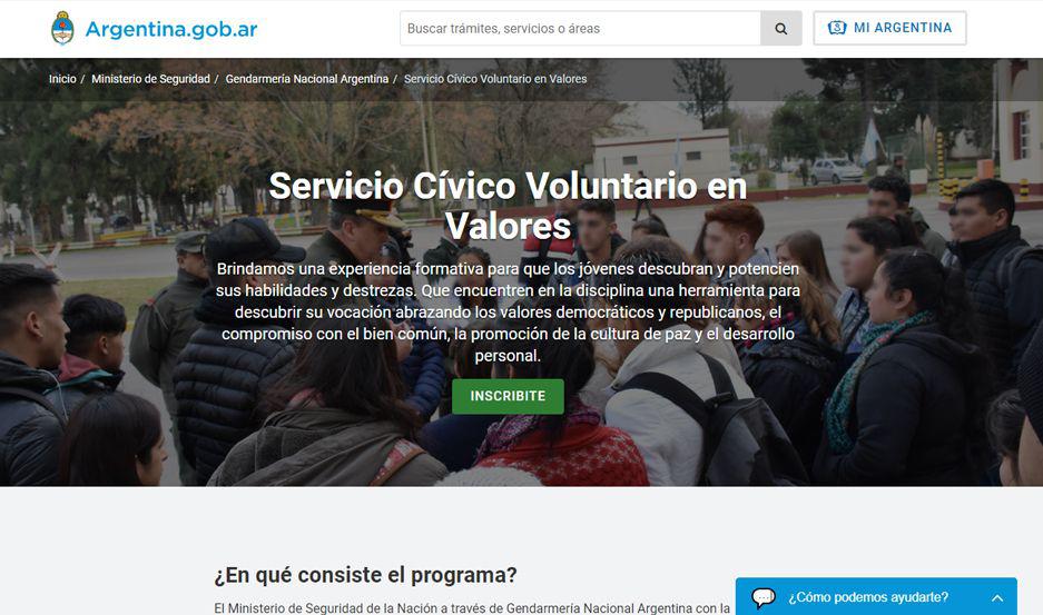 Estaacute abierta la inscripcioacuten online para hacer el Servicio Ciacutevico Voluntario