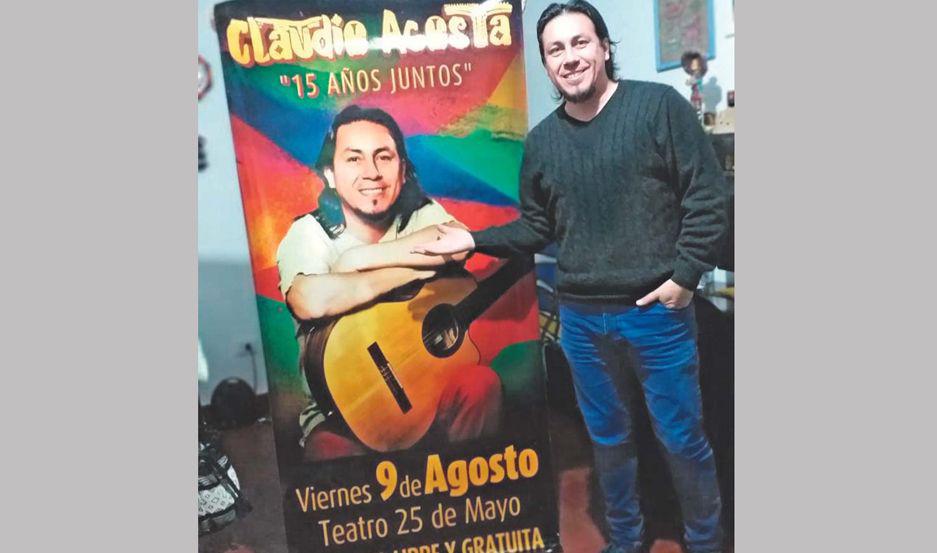 La santiaguentildeidad al palo en un concierto  que daraacute Claudio Acosta