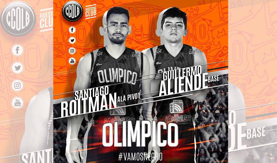 Los joacutevenes Aliende y Roitman regresan a Oliacutempico