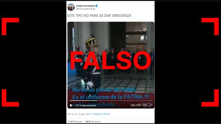 Son falsos los subtiacutetulos del video entre Macri y un granadero que publicoacute Aniacutebal Fernaacutendez