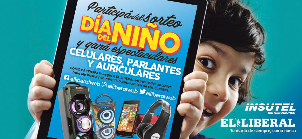 EL LIBERAL e Insutel en un imperdible sorteo por el Diacutea del Nintildeo