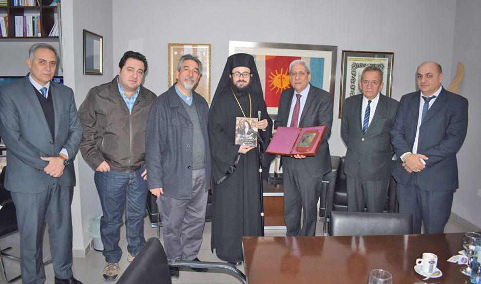 Neder y Fuentes recibieron al arzobispo de la Iglesia Catoacutelica Apostoacutelica Ortodoxa