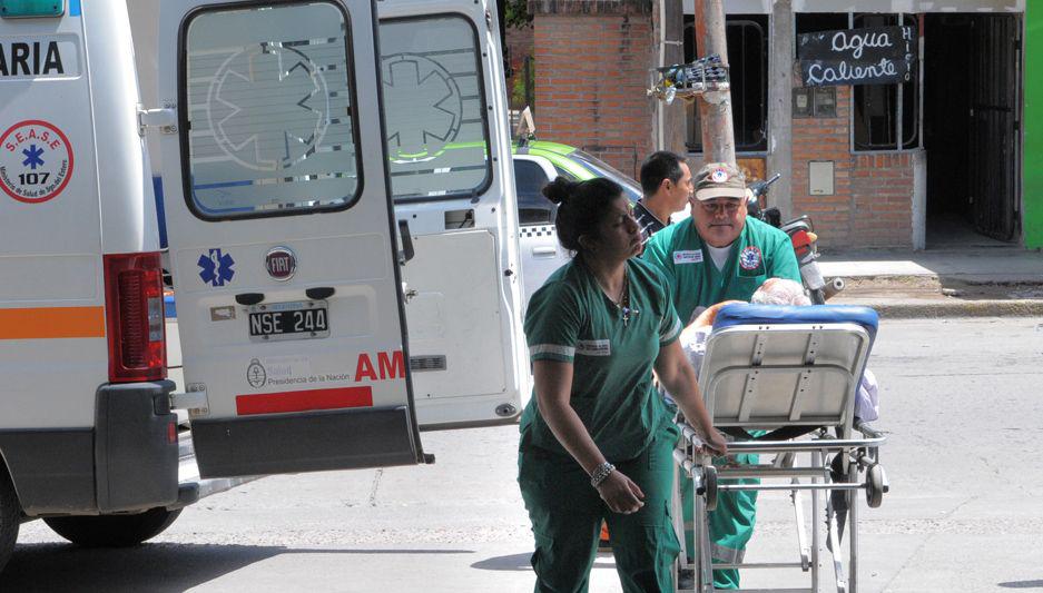 ASISTENCIA Una ambulancia pasaba por el lugar y auxilió al herido Fue trasladado al Centro Integral de Salud Banda