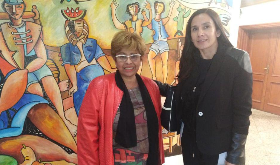 La presidenta del Consejo General de Educación Dra María Elena Herrera junto a la presidenta de la comisión de Educación de la C�mara de Diputados Julia Com�n