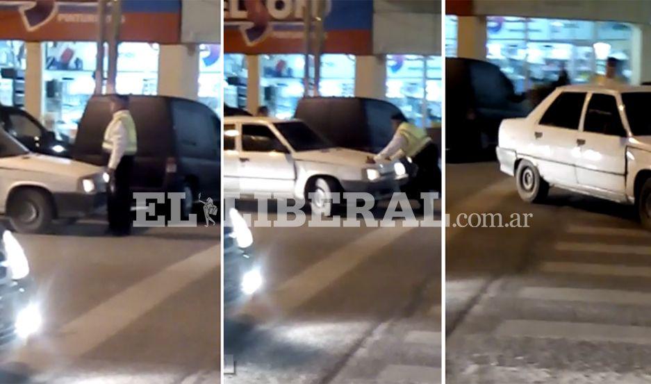 VIDEO  Automovilista casi embiste a un agente de traacutensito en pleno operativo