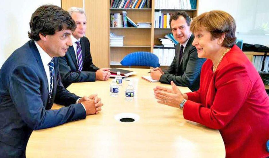 Uno de los encuentros ser con Kristalina Georgieva del FMI