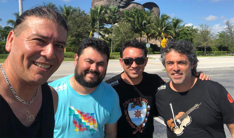Claudio Ponce le dio un tour express por Miami a Manu y Pelu previo a su partida hacia Barcelona