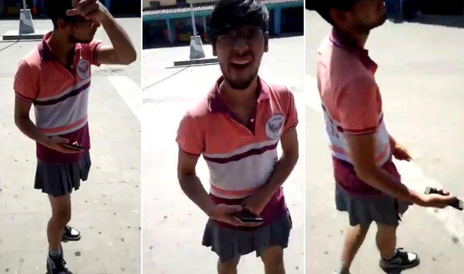 El establecimiento educativo prohíbe el uso de pantalón corto