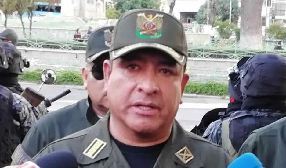 Yuri Calderón comandante nacional de la Policía de Bolivia
