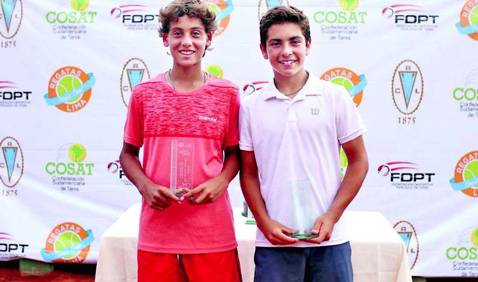 Lucca Guercio campeón en dobles junto con M�ximo Zeitune
