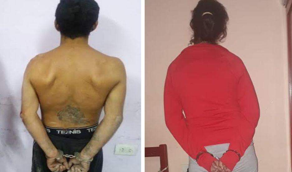 Atrapan a una pareja de ladrones que asaltoacute a un hombre con un machete y una pistola